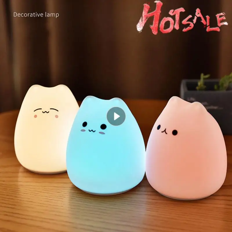 LED Night Lamp Touch Sensor Cat Silicone Animal Light Colorful Child Holiday Sleepping Creative Bedroom Christmas Decoration
LED Night Lamp Touch Sensor Cat Silicone Animal Light Colorful Child Holiday Sleepping Creative Bedroom Christmas Decoration