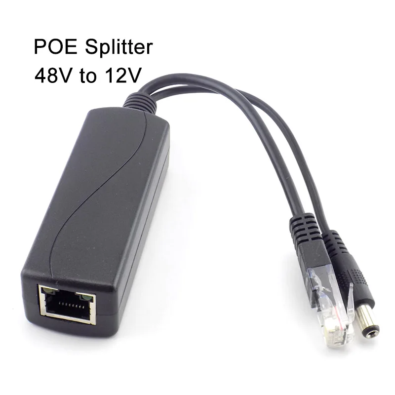 

48V-12V POE разветвитель разъема Poe Мощность адаптер-форсунка коммутатор для IP Камера Wi-Fi портативных зарядных устройств США/ЕС штекер Hikvision