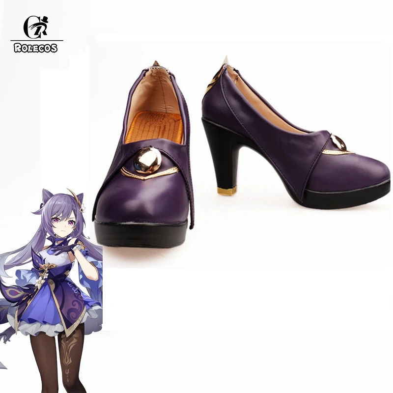 ROLECOS Game Genshin Impact Keqing Cosplay Shoes Keqing High-Heeled Shoes Comfortable Purple Cosplay Shoes for Women Girl
ROLECOS Game Genshin Impact Keqing Cosplay Shoes Keqing High-Heeled Shoes Comfortable Purple Cosplay Shoes for Women Girl