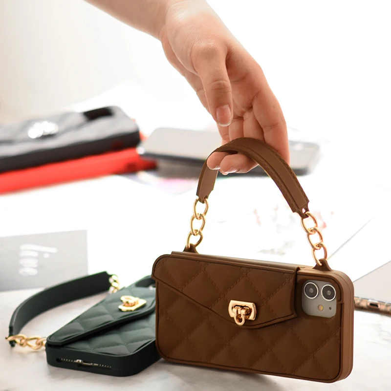 Wallet Case For iPhone 12 Pro Mini Max Soft Silicone Card Slot Handbag Purse Phone Cover With Long Chain
Wallet Case For iPhone 12 Pro Mini Max Soft Silicone Card Slot Handbag Purse Phone Cover With Long Chain