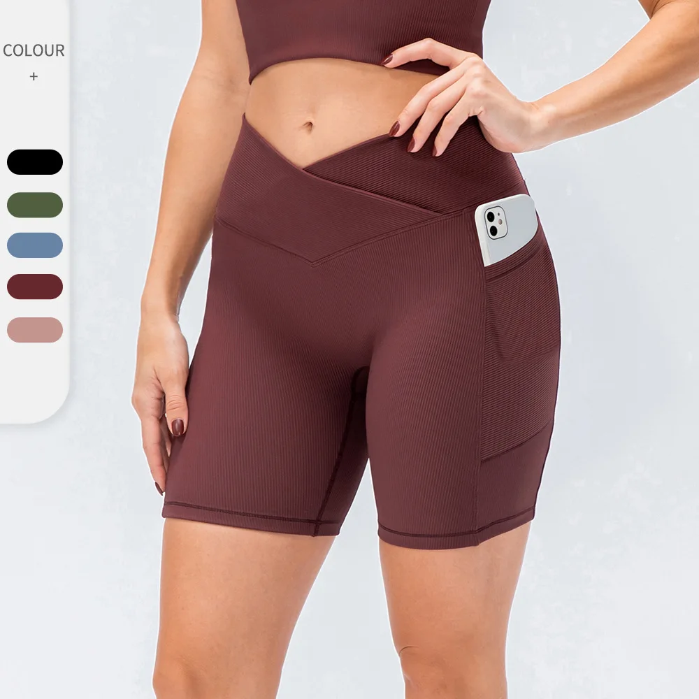 New Women's Yoga Shorts Cross Waist Tights Exercise Pants Pocket High Rise Hip Lift Running Sports Shorts
New Women's Yoga Shorts Cross Waist Tights Exercise Pants Pocket High Rise Hip Lift Running Sports Shorts