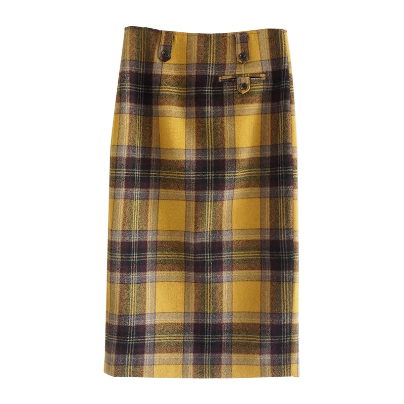 Yellow Wool Classic Check High Waist Bag Skirt 2020 New Temperament One-step Skirt Skirt
Yellow Wool Classic Check High Waist Bag Skirt 2020 New Temperament One-step Skirt Skirt