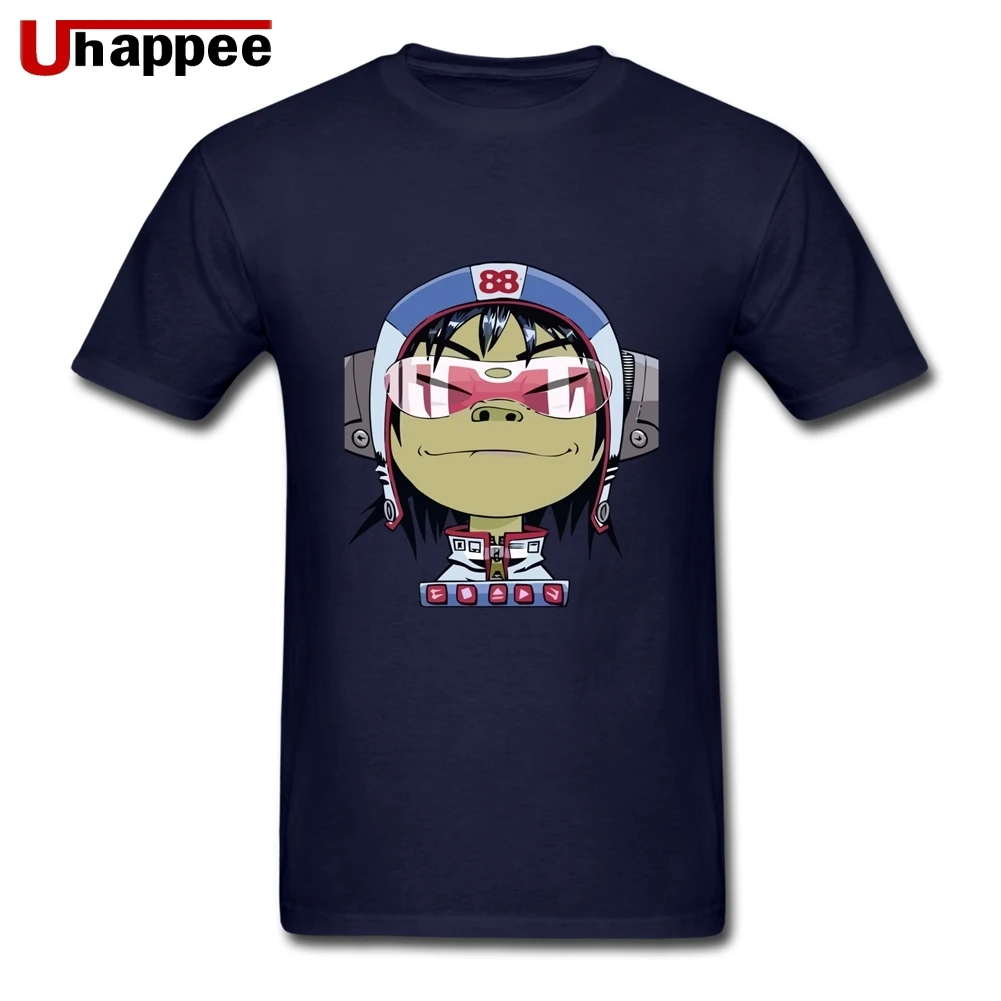 Лапши Фанарт Gorillaz футболка молодой человек Father's day Для Мужчин's короткий рукав