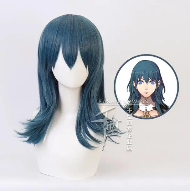 

Cosplay Anime Fire Emblem: ThreeHouses Byleth Wig Cosplay Costume Heat Resistant Hair Men Women Blue Green Hair Wigs