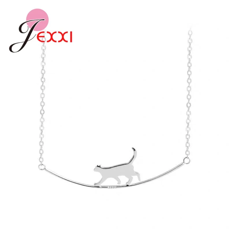 100% 925 Sterling Silver Lovely Little Cat Pendant Necklaces For Women Sterling Silver Jewelry Christmas Party Gift
100% 925 Sterling Silver Lovely Little Cat Pendant Necklaces For Women Sterling Silver Jewelry Christmas Party Gift