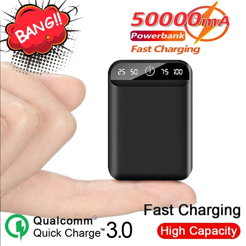Portable Mini 50000mAh Power Bank with Digital Display Outdoor Emergency External Battery Power Bank for Xiaomi Samsung Iphone
Portable Mini 50000mAh Power Bank with Digital Display Outdoor Emergency External Battery Power Bank for Xiaomi Samsung Iphone