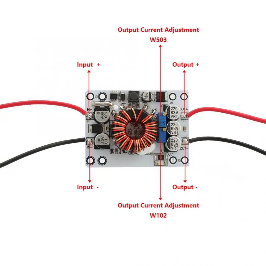 DC-DC 10A 180W повышающий понижающий преобразователь от 10 5-70V до 5-58V модуль питания |