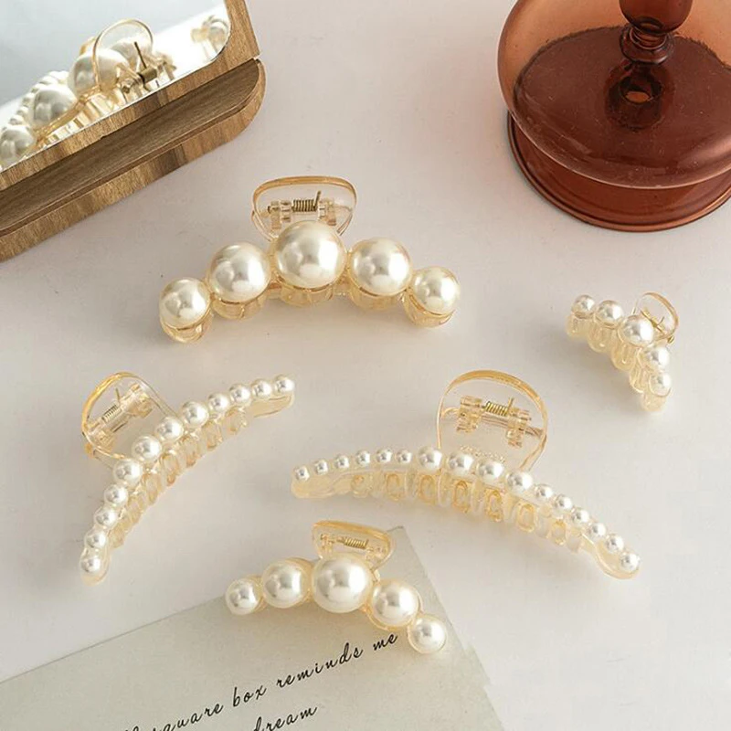 Big Pearls Hair Clip Claws Oversize Small Makeup Thick Hair Accessories For Women Korean Black White Barrette
Big Pearls Hair Clip Claws Oversize Small Makeup Thick Hair Accessories For Women Korean Black White Barrette