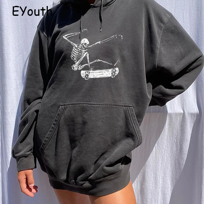 Streetwear Women Hoodie Winter Casual Skull Print Hoodies Long Sleeve Hooded Sweatshirt Autumn Big Pocket Sweatshirts Pullovers
Streetwear Women Hoodie Winter Casual Skull Print Hoodies Long Sleeve Hooded Sweatshirt Autumn Big Pocket Sweatshirts Pullovers