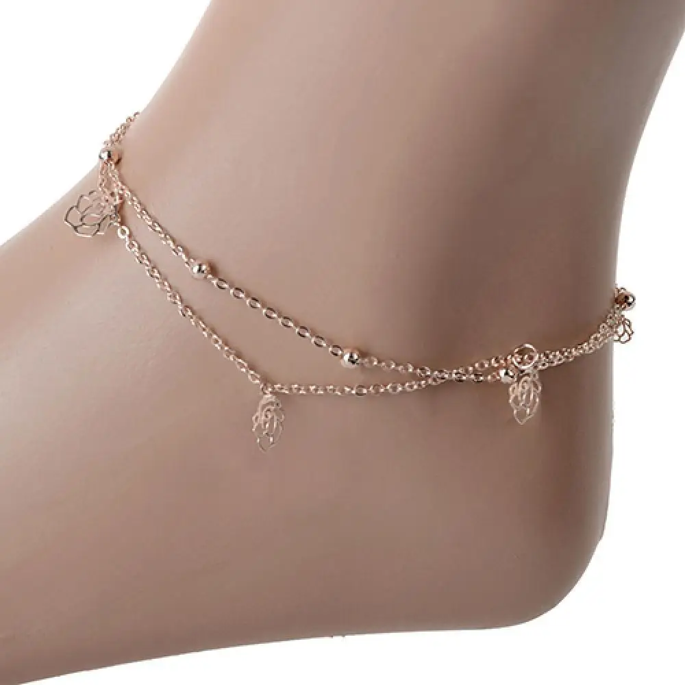 70% Hot Sell Sexy Rose Double Layer Copper Beach Sandal Ankle Chain Anklet Foot Bracelet
70% Hot Sell Sexy Rose Double Layer Copper Beach Sandal Ankle Chain Anklet Foot Bracelet