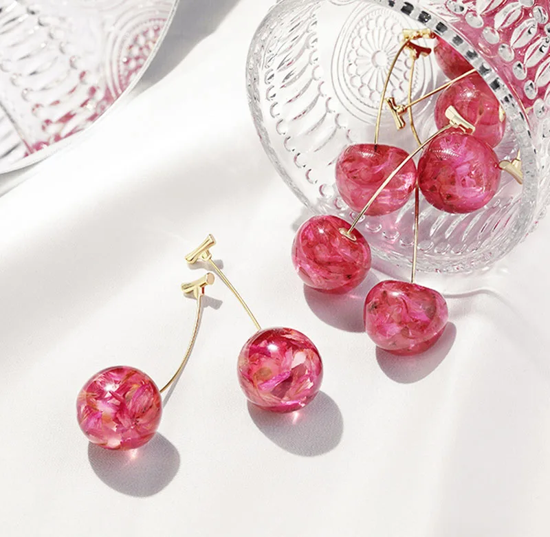 Handmade Pink Cherry Korean Earrings For Women Teens Girls Sweet Cute Resine Dangle Earrings Korean Fashion Jewelry Gifts
Handmade Pink Cherry Korean Earrings For Women Teens Girls Sweet Cute Resine Dangle Earrings Korean Fashion Jewelry Gifts