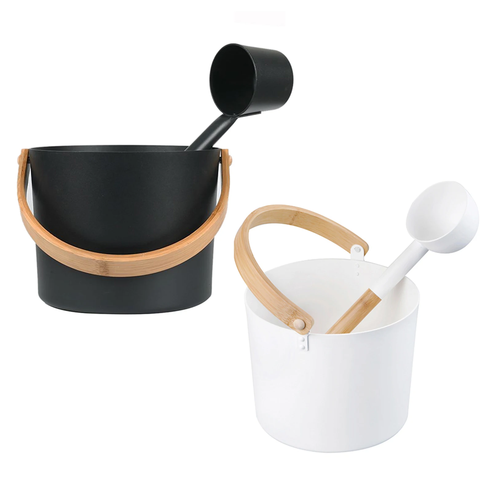7L Luxurious Finnish Sauna Aluminum Bucket With Long Wood Handle Spoon Set Matching Ladle Sauna Barrel For Easy Grip
7L Luxurious Finnish Sauna Aluminum Bucket With Long Wood Handle Spoon Set Matching Ladle Sauna Barrel For Easy Grip
