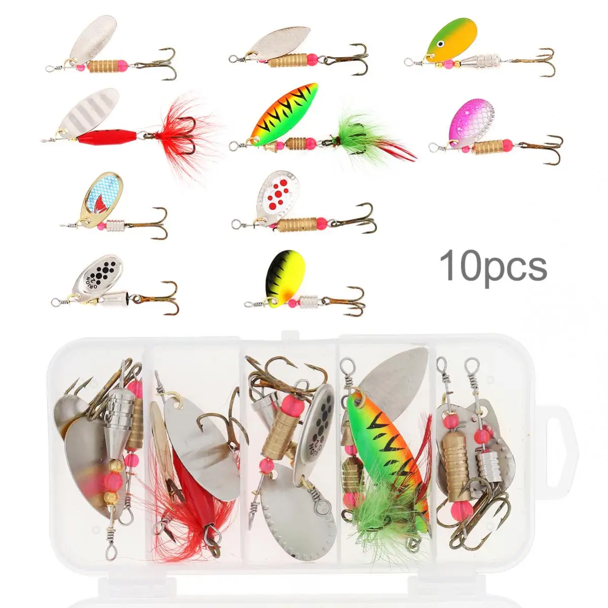 10pcs/lot Wobbler Fishing Spoon Baits 4g-8g Metal Spinner Lure Spinnerbait Artificial Fishing Accessories with Box
10pcs/lot Wobbler Fishing Spoon Baits 4g-8g Metal Spinner Lure Spinnerbait Artificial Fishing Accessories with Box