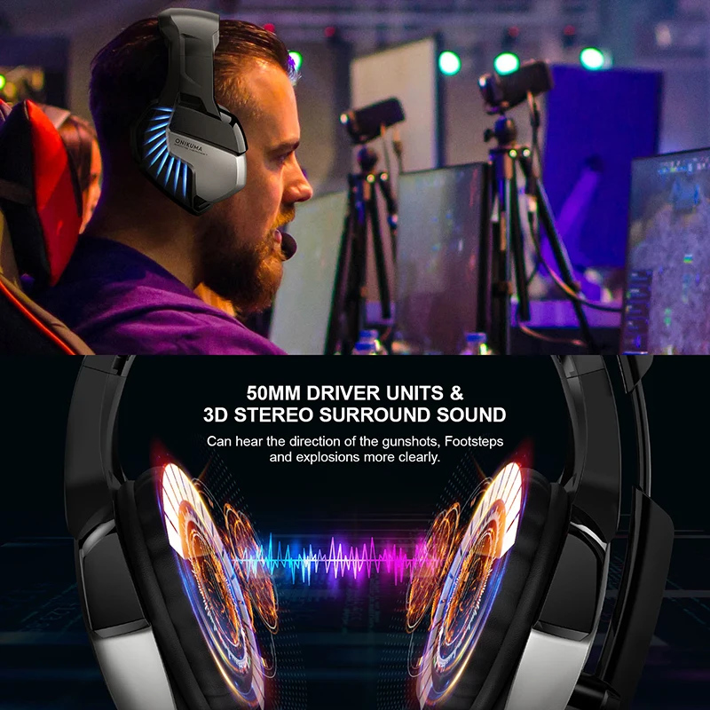 Newest ONIKUMA K5Pro Gaming Headset Black Demon Version Cat Ear Gaming Headphones With Mic RGB Luminous Noise Reduction Headsets
Newest ONIKUMA K5Pro Gaming Headset Black Demon Version Cat Ear Gaming Headphones With Mic RGB Luminous Noise Reduction Headsets
