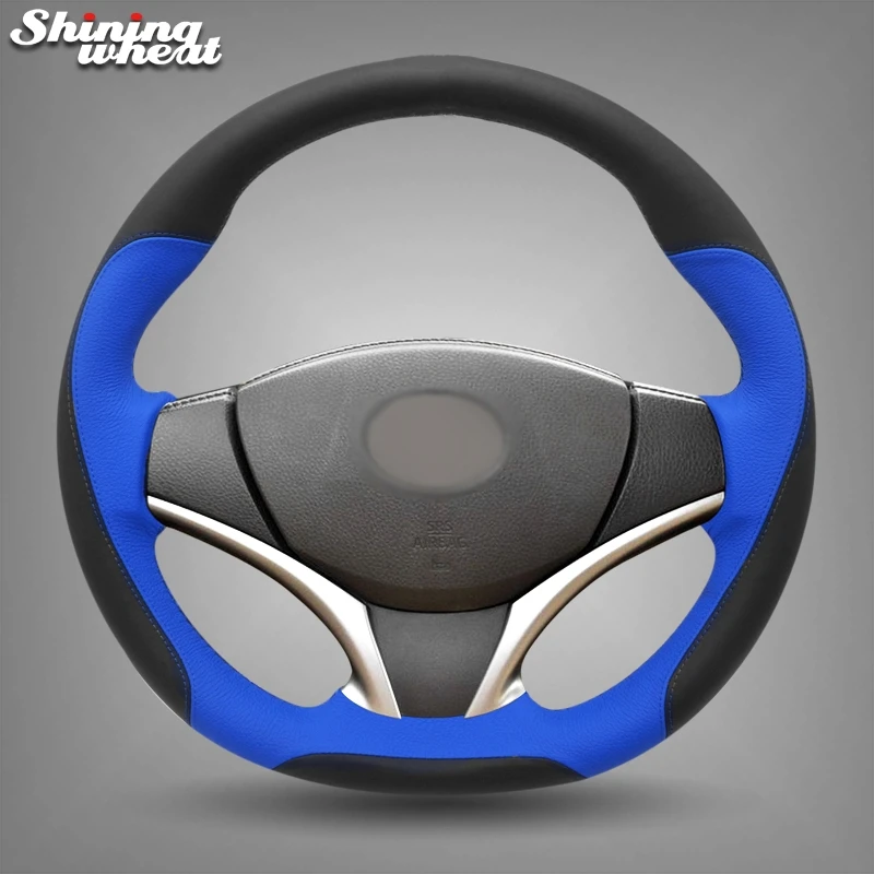 Hand Sew Blue Black Leather Car Steering Wheel Cover for Toyota Yaris Vios 2014-2016
Hand Sew Blue Black Leather Car Steering Wheel Cover for Toyota Yaris Vios 2014-2016