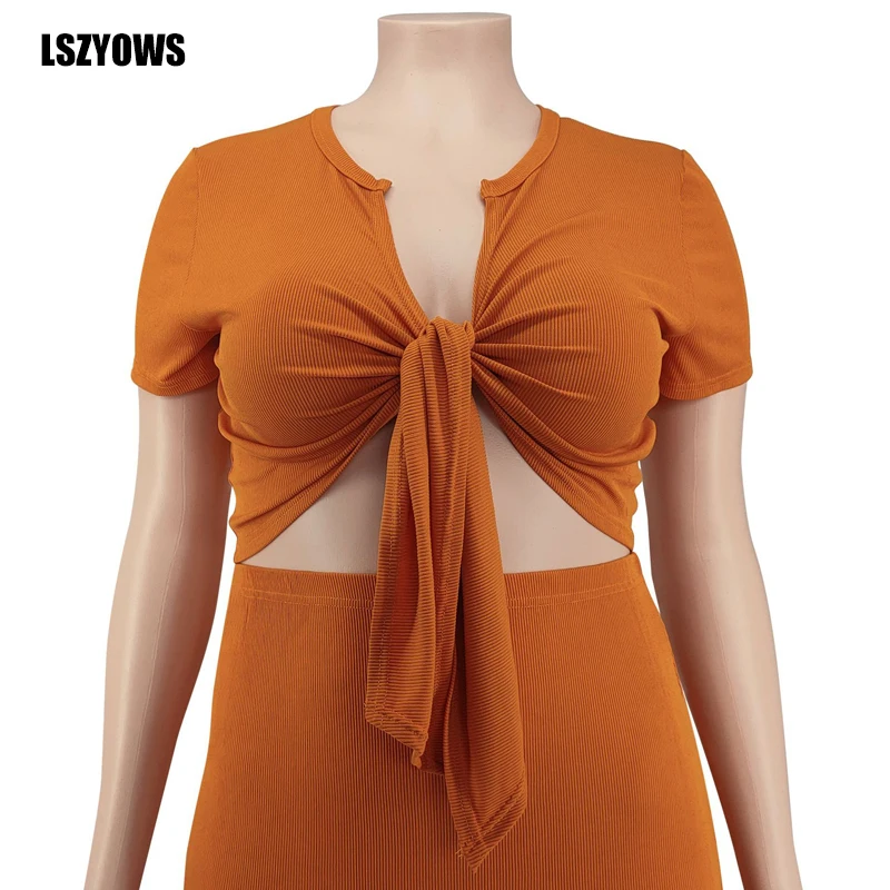 Ribbed Fashion Women Two Piece Sets Short Sleeve Casual Bodycon Outfits Sexy Lace Up V-Neck Crop Top and Midi Skirt Matching Set
Ribbed Fashion Women Two Piece Sets Short Sleeve Casual Bodycon Outfits Sexy Lace Up V-Neck Crop Top and Midi Skirt Matching Set