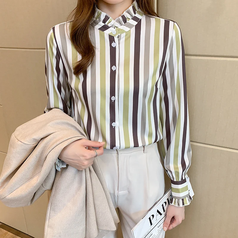 Autumn White Satin Women Shirts Korean Fashion Green Long Sleeve Shirt Women Office Lady Button Up Shirt Camisas Para Mujer
Autumn White Satin Women Shirts Korean Fashion Green Long Sleeve Shirt Women Office Lady Button Up Shirt Camisas Para Mujer