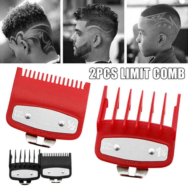 2Pcs Hair Clipper Guide Comb Set 1.5mm 4.5mm Standard Guard Attach Trimmer Part Edge Control Comb Set Hair Cutter Shaper Barber
2Pcs Hair Clipper Guide Comb Set 1.5mm 4.5mm Standard Guard Attach Trimmer Part Edge Control Comb Set Hair Cutter Shaper Barber