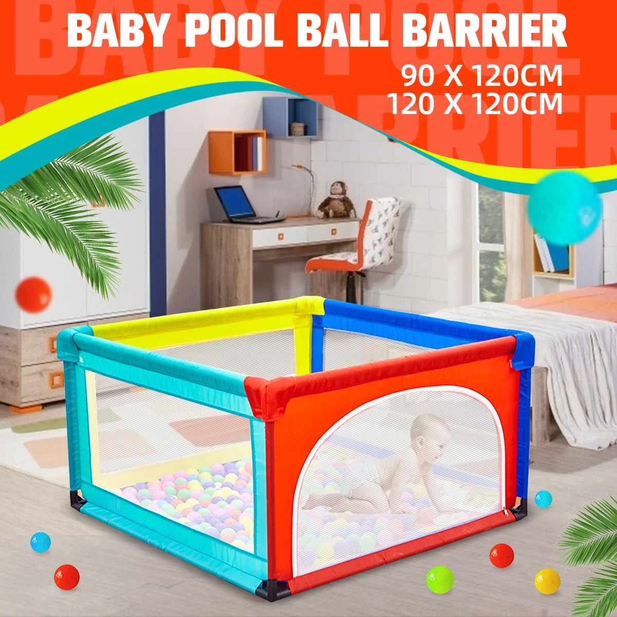 2 Sizes Baby Playpen Fence with Zipgate Ball Pool for Kids Infants Toddler Game Pool Fence Safety Barrier Activity Playing House
2 Sizes Baby Playpen Fence with Zipgate Ball Pool for Kids Infants Toddler Game Pool Fence Safety Barrier Activity Playing House