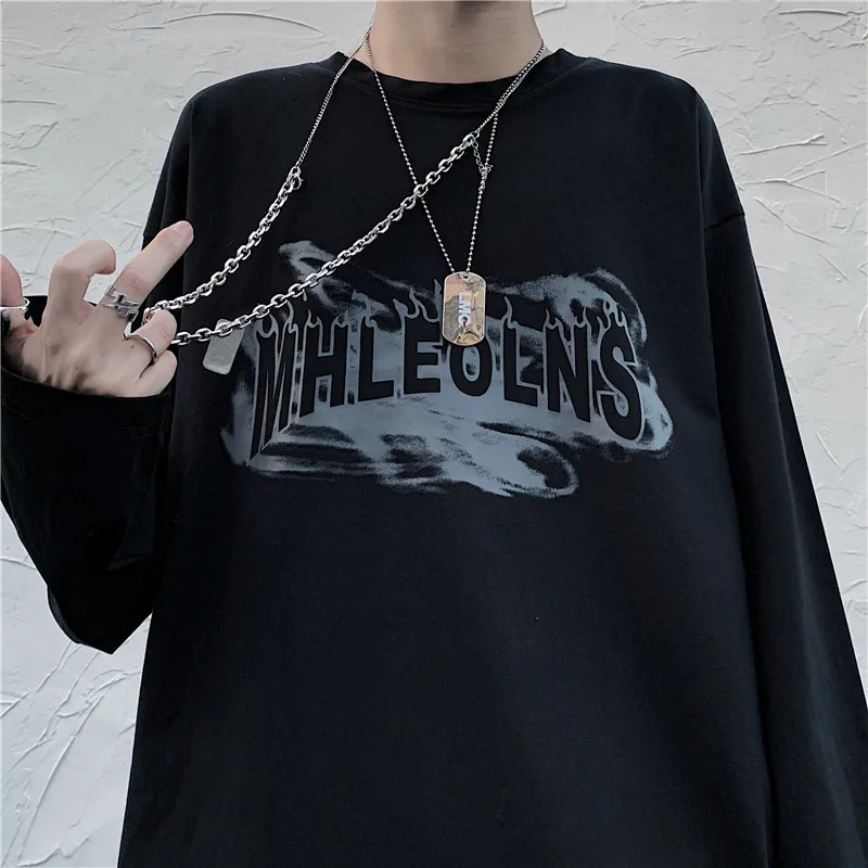 American Retro Street Hip-Hop Streetwear Black Long-Sleeved T-Shirt For Men Graphic Tee Couple High Street Top Punk Cool Clothes
American Retro Street Hip-Hop Streetwear Black Long-Sleeved T-Shirt For Men Graphic Tee Couple High Street Top Punk Cool Clothes