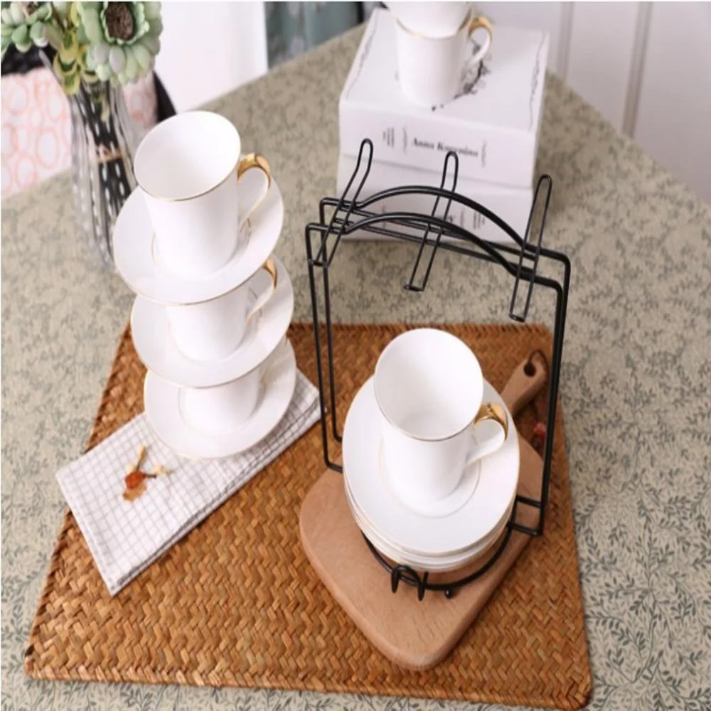 6 Cups Metal Iron Cup Drain Shelf Coffee Mug Tree Stand Cup Hanging Rack Holder Kitchen Tidy Storage Multifunction Desktop Shelf
6 Cups Metal Iron Cup Drain Shelf Coffee Mug Tree Stand Cup Hanging Rack Holder Kitchen Tidy Storage Multifunction Desktop Shelf