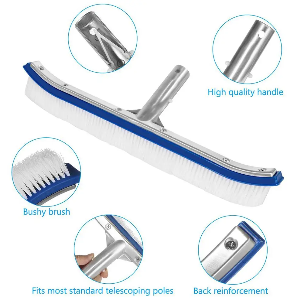 18 Inch Swimming Pool Hot Spring Fish Pond Wall Ground Brush Head Cleaning Tool
18 Inch Swimming Pool Hot Spring Fish Pond Wall Ground Brush Head Cleaning Tool