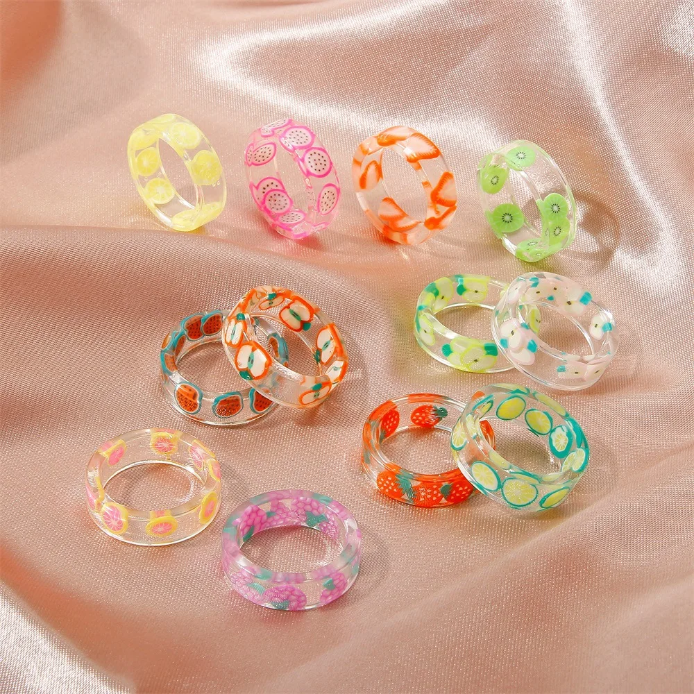 Bohemia Women Jewelry Sets Acrylic Emo 12 Colors Vintage Fruit Rings 2021 Trend Wholesale Women's Ring Gothic Fashion
Bohemia Women Jewelry Sets Acrylic Emo 12 Colors Vintage Fruit Rings 2021 Trend Wholesale Women's Ring Gothic Fashion