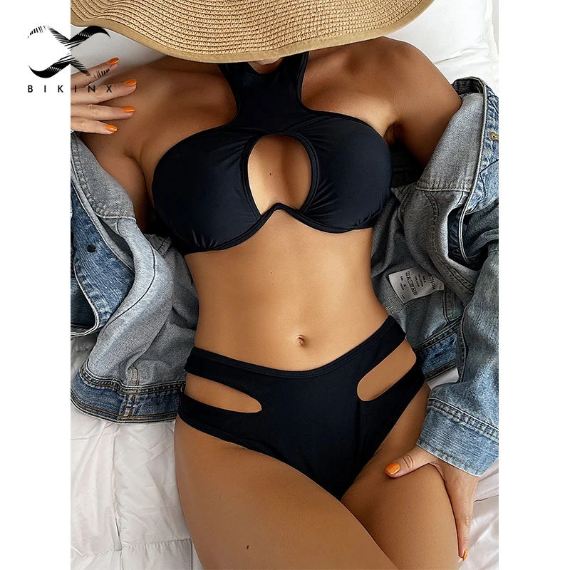 Halter push up bikini set Hollow out swimsuit women Solid bathing suits swimwear conjunto biquinis feminino trajes de baño mujer
Halter push up bikini set Hollow out swimsuit women Solid bathing suits swimwear conjunto biquinis feminino trajes de baño mujer