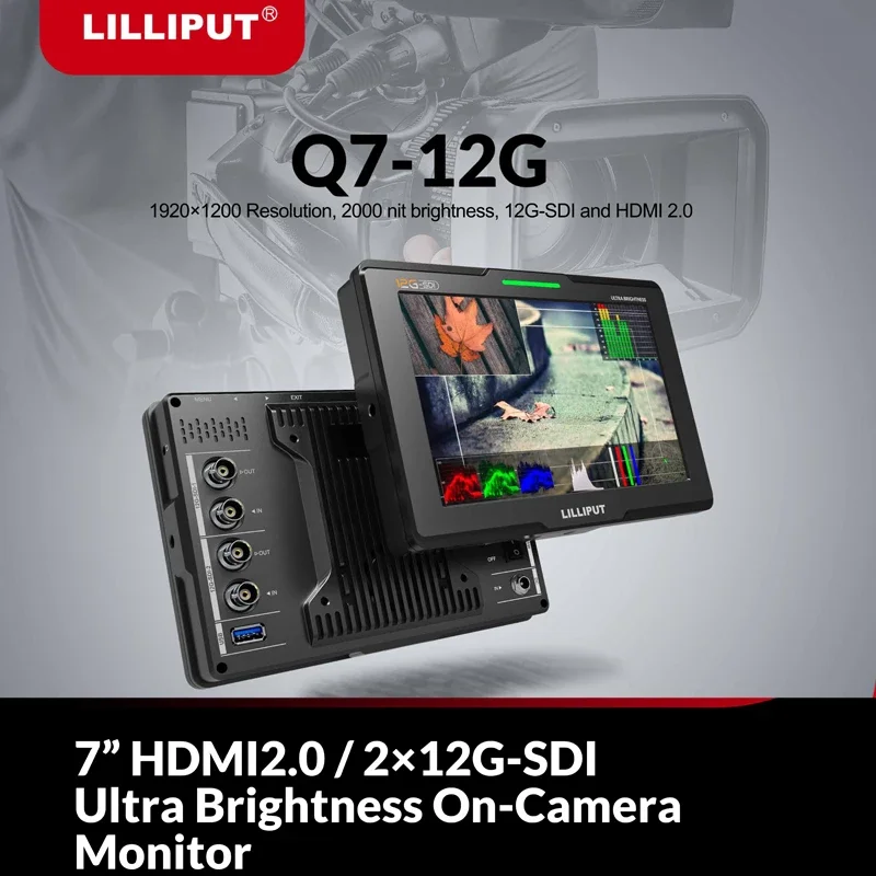 LILLIPUT Q7-12G 7-дюймовый IPS FHD 1920x120 0 Камера наружный монитор с 3G 12G-SDI перекрестное