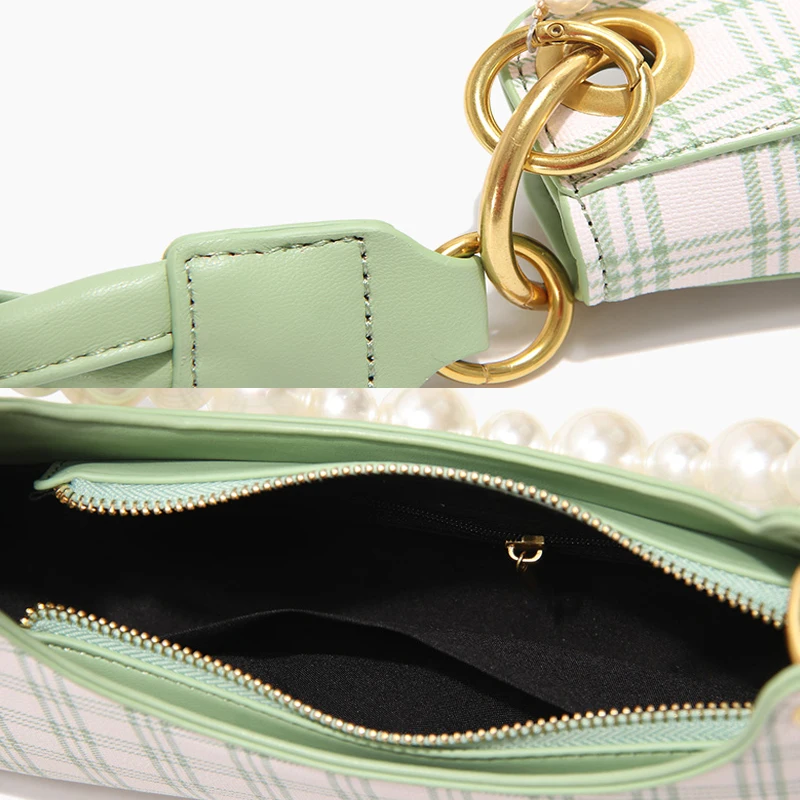 Brand High Quality Women Shoulder Bags Fashion Pearl Chain Baguette Female Handbags For Girl Summer 3 Chains Messenger Bags
Brand High Quality Women Shoulder Bags Fashion Pearl Chain Baguette Female Handbags For Girl Summer 3 Chains Messenger Bags
