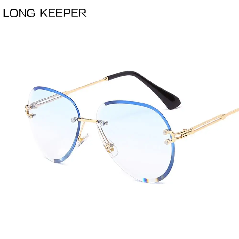 LongKeeper Fashion Blue Rimless Sunglasses Women Brand Designer Metal Farme Gradient Lens Sun Glasses Oculos De Sol Feminino
LongKeeper Fashion Blue Rimless Sunglasses Women Brand Designer Metal Farme Gradient Lens Sun Glasses Oculos De Sol Feminino