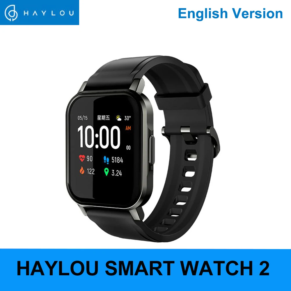 Haylou LS02 Smart Watch Sport круглый металлический чехол монитор сердечного ритма во время