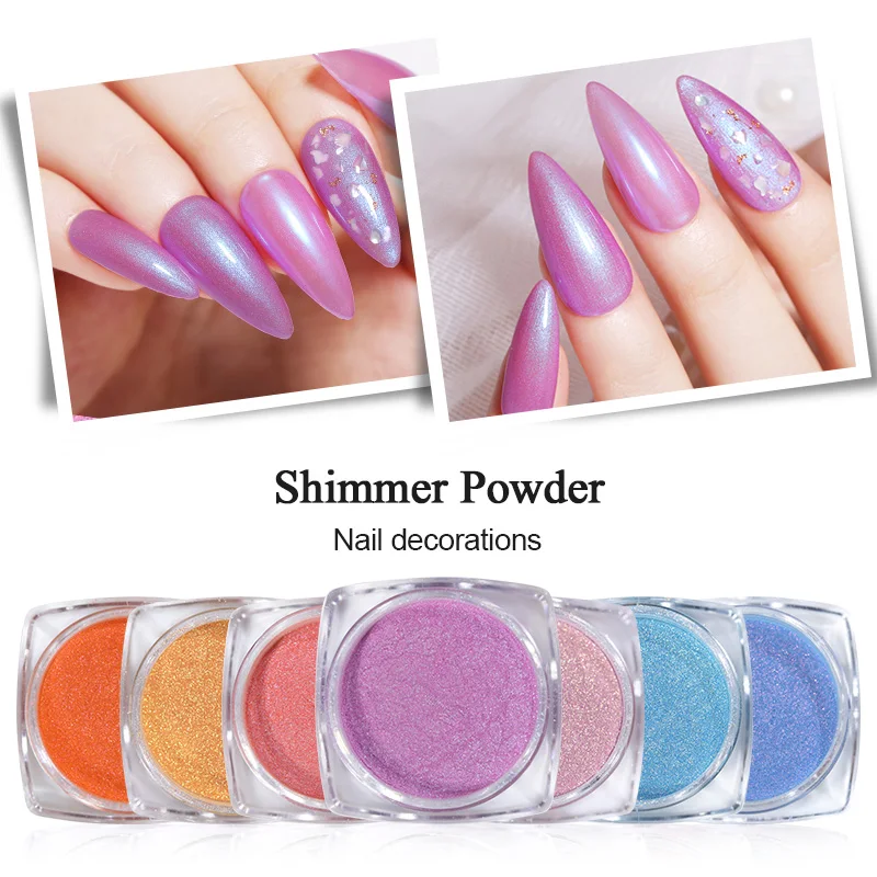 BORN PRETTY 1 г блёстки для ногтей порошок Шелли блестящий пыль дизайн украшение Pingment