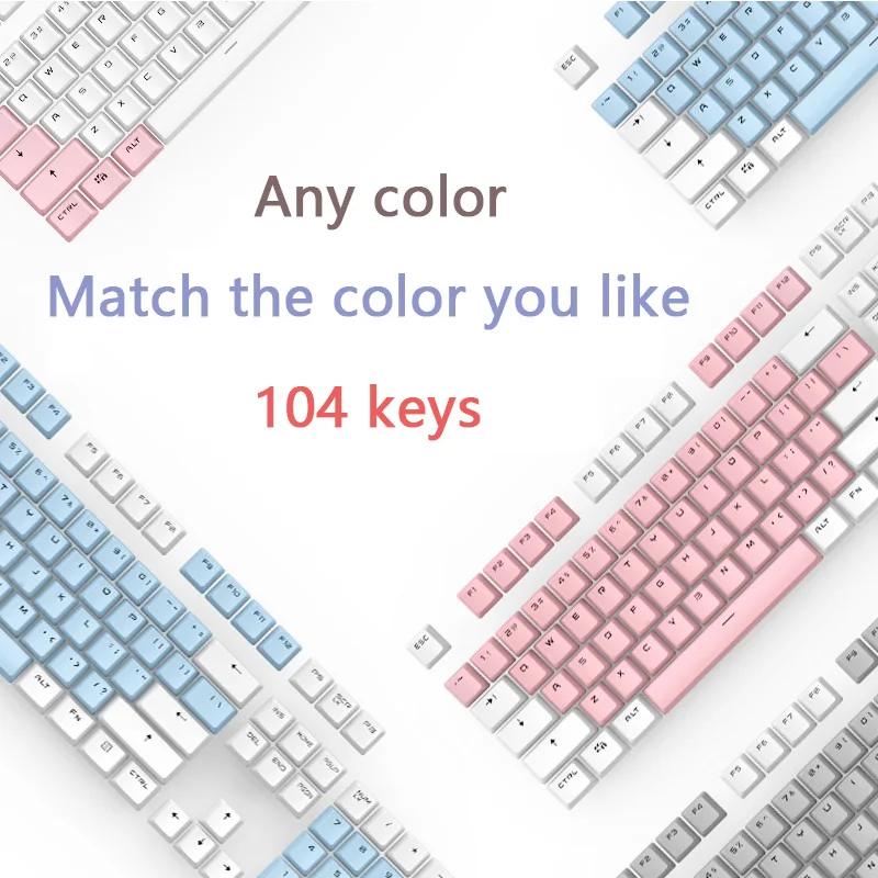PBT Keycaps Double Shot Translucent Backlight Mechanical Keyboard Key Cap For Cherry MX 104 Keys
PBT Keycaps Double Shot Translucent Backlight Mechanical Keyboard Key Cap For Cherry MX 104 Keys