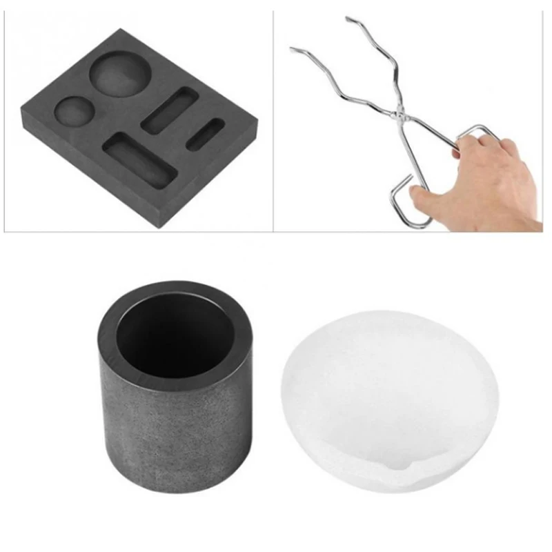 4 pcs Graphite Crucible Set, Ingot Mold Set High Purity Graphite Torch Melting Casting Kit for Non-Ferrous Metal,Gold
4 pcs Graphite Crucible Set, Ingot Mold Set High Purity Graphite Torch Melting Casting Kit for Non-Ferrous Metal,Gold
