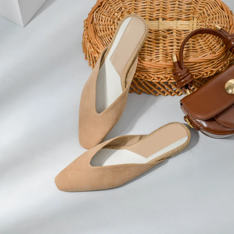 Shoes Woman 2021 Flock Square Toe Low Slippers Soft Loafers Shallow Female Mule Comfort Flat Mules Rubber Canvas Fisherman PU Fa
Shoes Woman 2021 Flock Square Toe Low Slippers Soft Loafers Shallow Female Mule Comfort Flat Mules Rubber Canvas Fisherman PU Fa