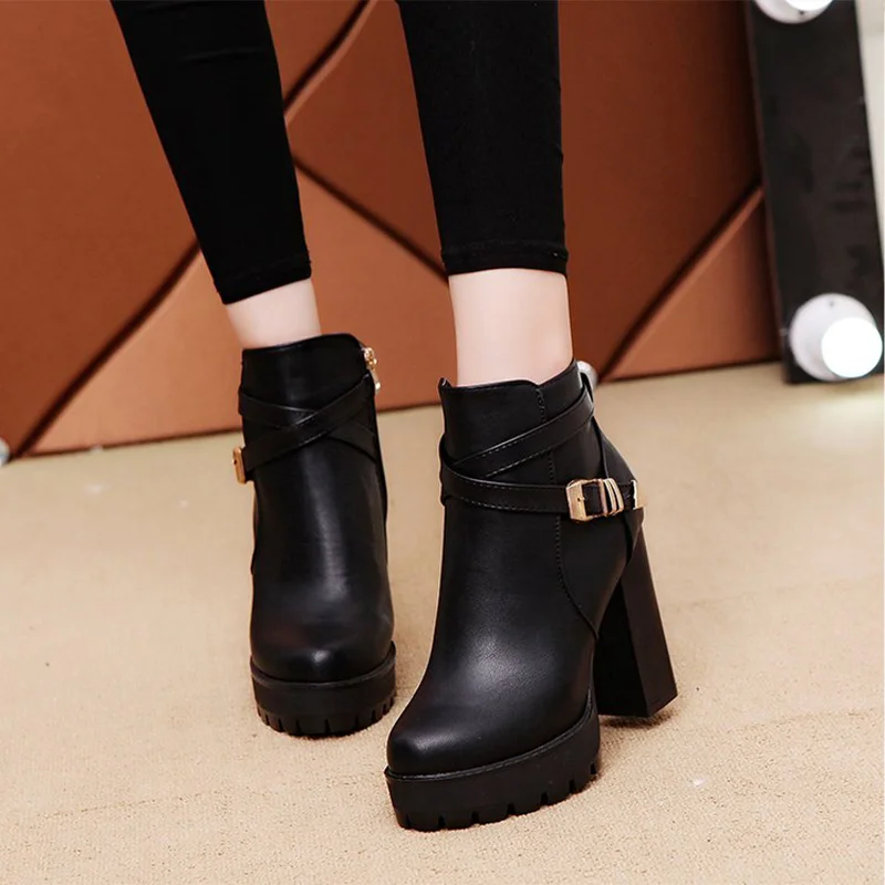 2022 Women's High-heeled Boots Thick-soled Warm Women's Shoes Autumn and Winter PU Leather Zipper Waterproof Women's High Heels
2022 Women's High-heeled Boots Thick-soled Warm Women's Shoes Autumn and Winter PU Leather Zipper Waterproof Women's High Heels