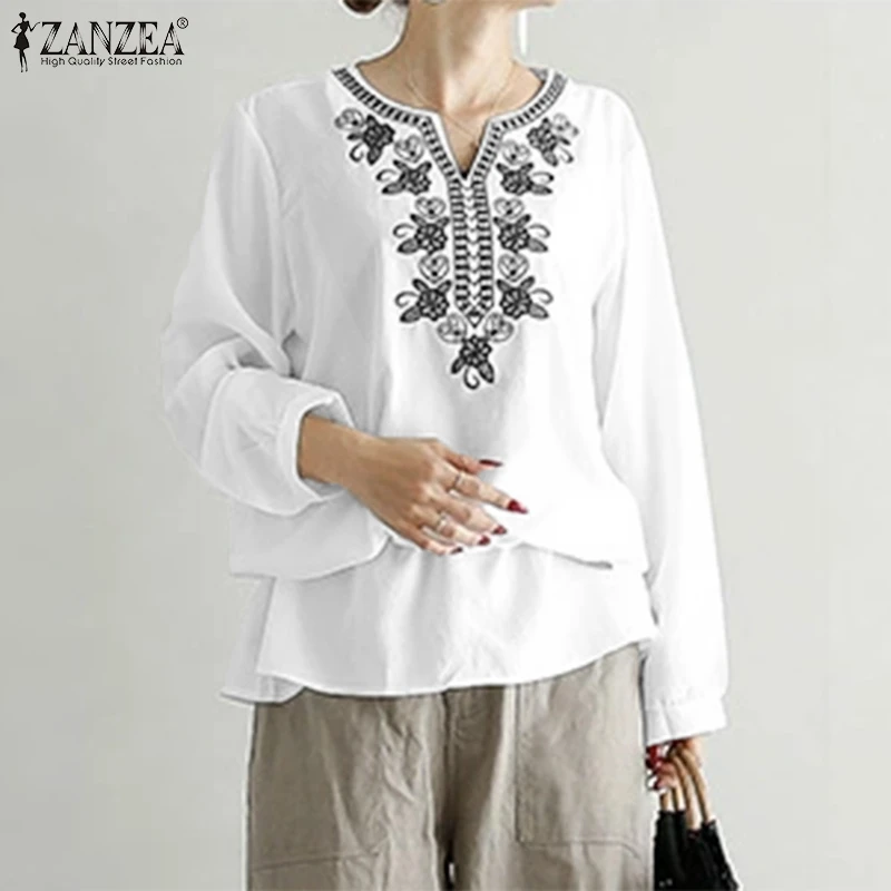 ZANZEA 2022 V-Neck Elegant Baggy Casual Printed Chemise Bohemian Autumn Half Sleeve Blouse Women Flowers Street Blusas Oversized
ZANZEA 2022 V-Neck Elegant Baggy Casual Printed Chemise Bohemian Autumn Half Sleeve Blouse Women Flowers Street Blusas Oversized