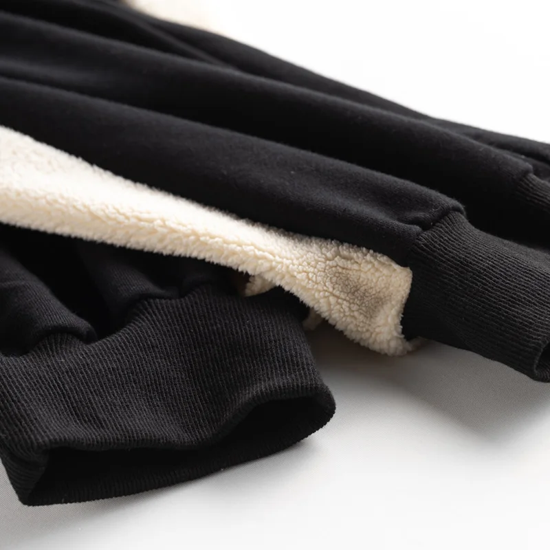 GCAROL Autumn Winter Women Lamb Side Spliced Pants 68% Cotton Elastic Waist Thick Black Ankle Length Sport Pants Warm Soft Trous
GCAROL Autumn Winter Women Lamb Side Spliced Pants 68% Cotton Elastic Waist Thick Black Ankle Length Sport Pants Warm Soft Trous