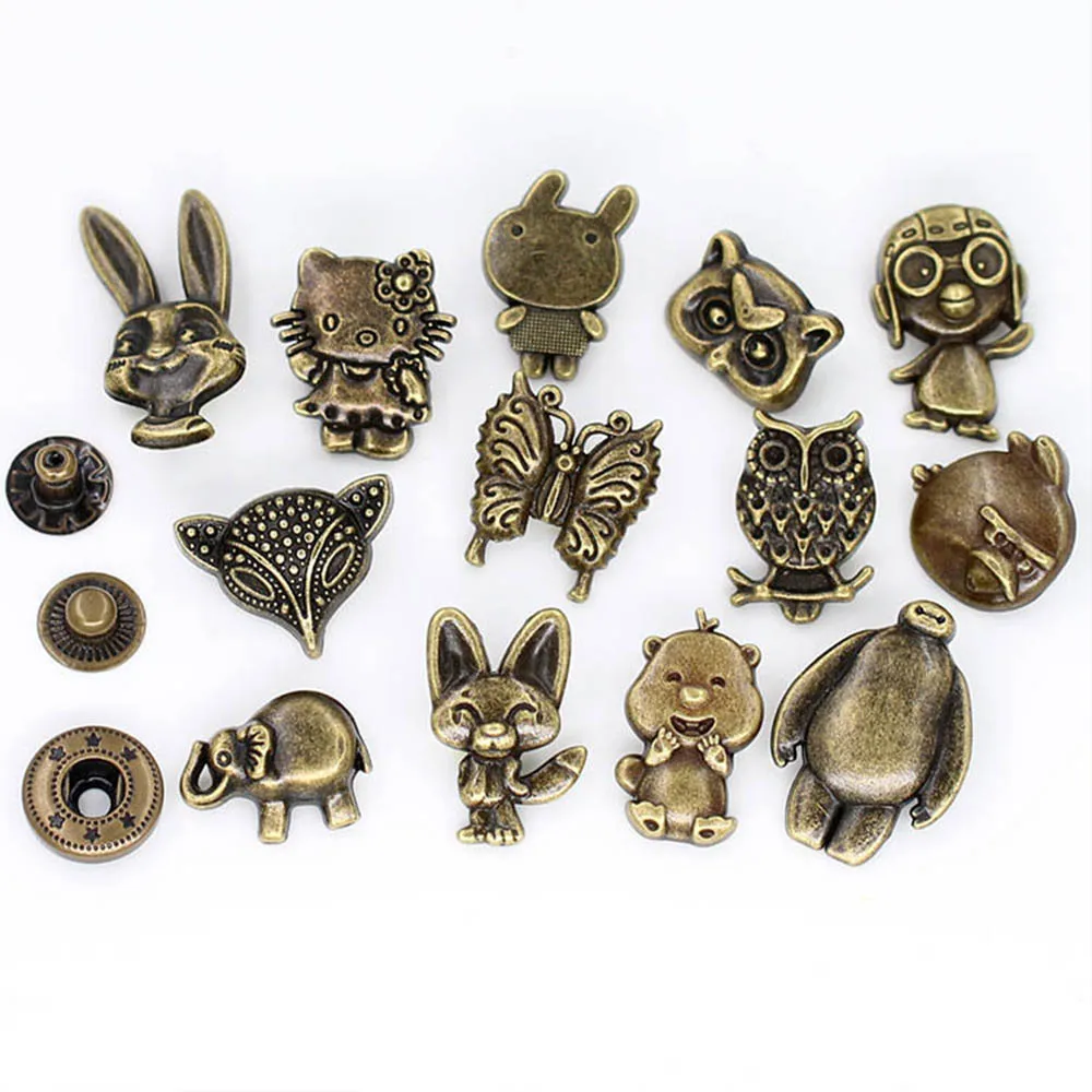 50set Cartoons Metal Press Studs Sewing Button Snap Buttons Fasteners Leather Craft Bags Garment 
50set Cartoons Metal Press Studs Sewing Button Snap Buttons Fasteners Leather Craft Bags Garment