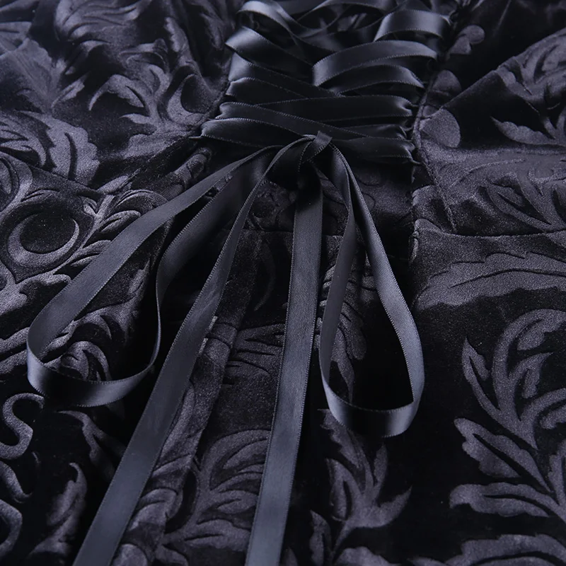 Vintage Sexy Women Black Spaghetti Straps Dress Gothic Splice Lace Bow Embroidery Mini Dress 2020 Summer Party Dress
Vintage Sexy Women Black Spaghetti Straps Dress Gothic Splice Lace Bow Embroidery Mini Dress 2020 Summer Party Dress