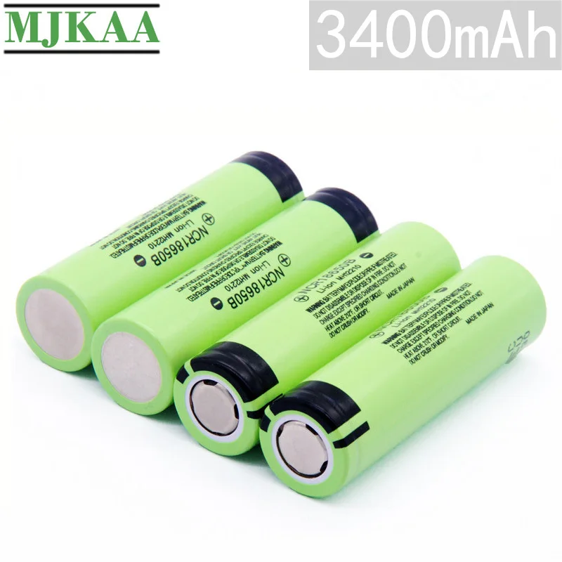 MJKAA 4Pcs Original NCR18650B 3.7V Li-ion 3400mAh Rechargeable Battery 18650 3400 MAh Lithium Batteries for Flashlight
MJKAA 4Pcs Original NCR18650B 3.7V Li-ion 3400mAh Rechargeable Battery 18650 3400 MAh Lithium Batteries for Flashlight