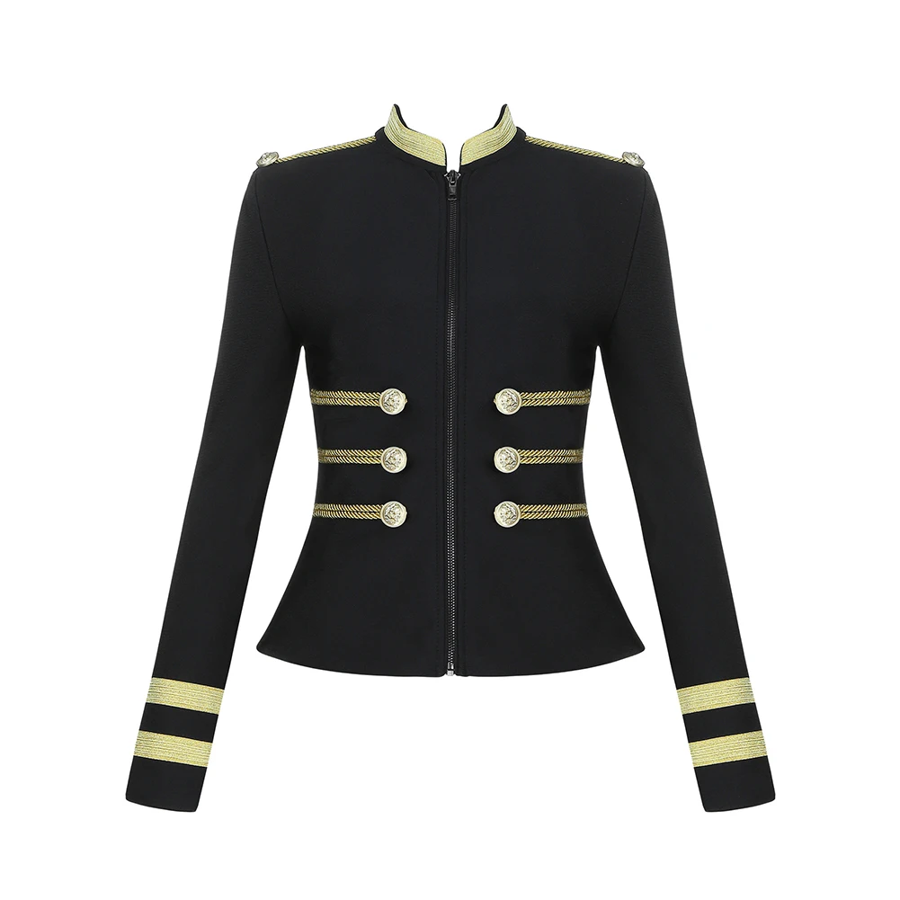 2020 Fashion Women Motorcycle Jacket Coat Black Slim Zip Gilding Button Navy Short Outwear Female Cool Outdoor Sports Overcoats
2020 Fashion Women Motorcycle Jacket Coat Black Slim Zip Gilding Button Navy Short Outwear Female Cool Outdoor Sports Overcoats