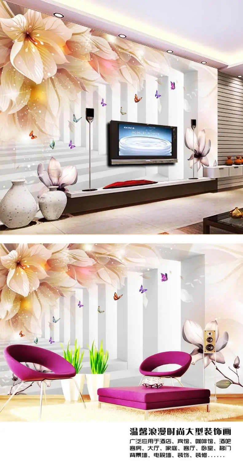 New Custom 3D Large Mural Wallpaper Fantasy flower Three-dimensional children's room TV Background living Bedroom
New Custom 3D Large Mural Wallpaper Fantasy flower Three-dimensional children's room TV Background living Bedroom