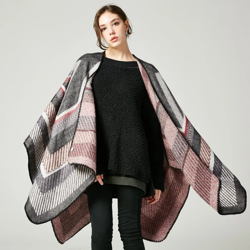 European and American Luxury Brand Winter Scarf Cashmere Warm Wool Shawl Poncho Capes High Quality
European and American Luxury Brand Winter Scarf Cashmere Warm Wool Shawl Poncho Capes High Quality