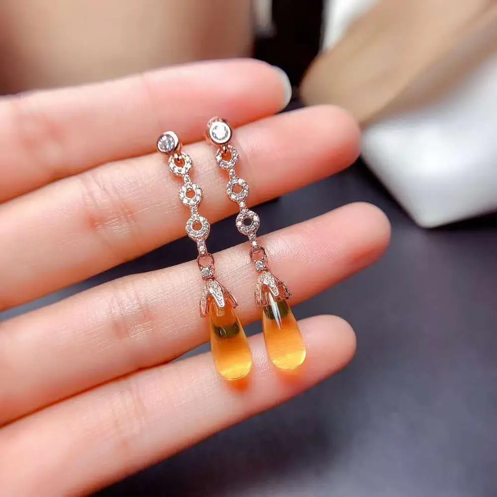 High-quality Citrine Gemstone Earrings S925 Silver Fine Fashion Charming Jewelry For Women Free Shipping
High-quality Citrine Gemstone Earrings S925 Silver Fine Fashion Charming Jewelry For Women Free Shipping