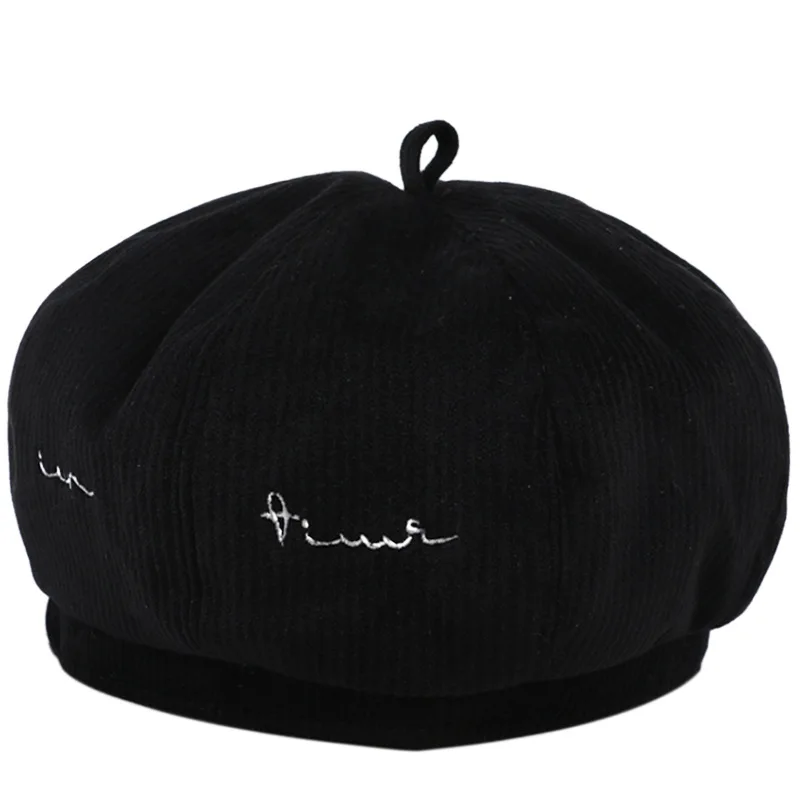 Women Hats Autumn Winter Warm Corduroy Beret Female British Retro Painter Caps Lady Fashion Pumpkin Octagonal Hat Letter Cap 
Women Hats Autumn Winter Warm Corduroy Beret Female British Retro Painter Caps Lady Fashion Pumpkin Octagonal Hat Letter Cap