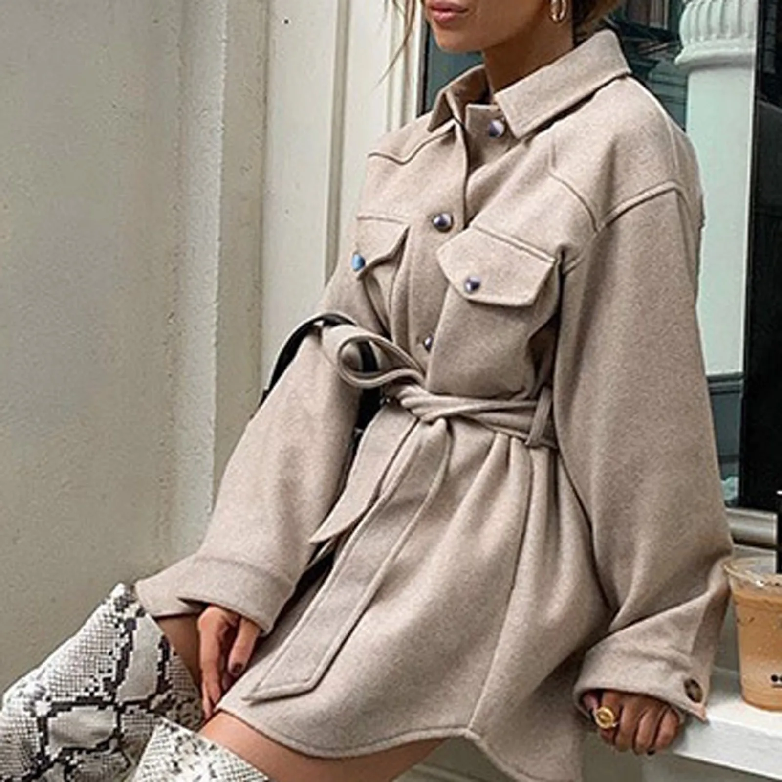 2021 New Autumn And Winter Fashion Waist Short Wild Small Temperament Jacket Mid-length Windbreaker Jacket Solid Color Women
2021 New Autumn And Winter Fashion Waist Short Wild Small Temperament Jacket Mid-length Windbreaker Jacket Solid Color Women