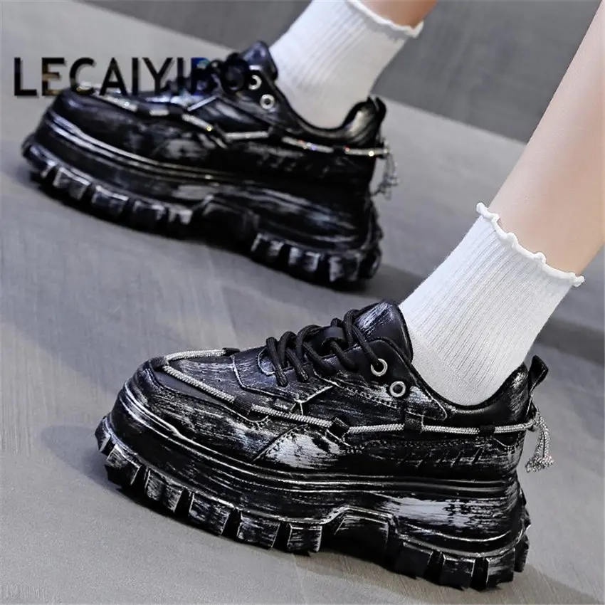 EUR34-EUR39 Punk Goth Fashion Sneakers Women Genuine Leather Platform Creeper Ankle Boots Mid Heel Walking Travel Shoes
EUR34-EUR39 Punk Goth Fashion Sneakers Women Genuine Leather Platform Creeper Ankle Boots Mid Heel Walking Travel Shoes