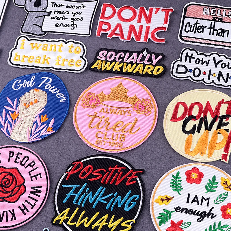 Slogan Patch Letter Embroiderd Patches For Clothing Patch On Clothes Stripes Stickers Words Patches For Clothing Applique Decor
Slogan Patch Letter Embroiderd Patches For Clothing Patch On Clothes Stripes Stickers Words Patches For Clothing Applique Decor